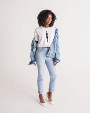 Load image into Gallery viewer, BLACK Women&#39;s Lounge Cropped Tee
